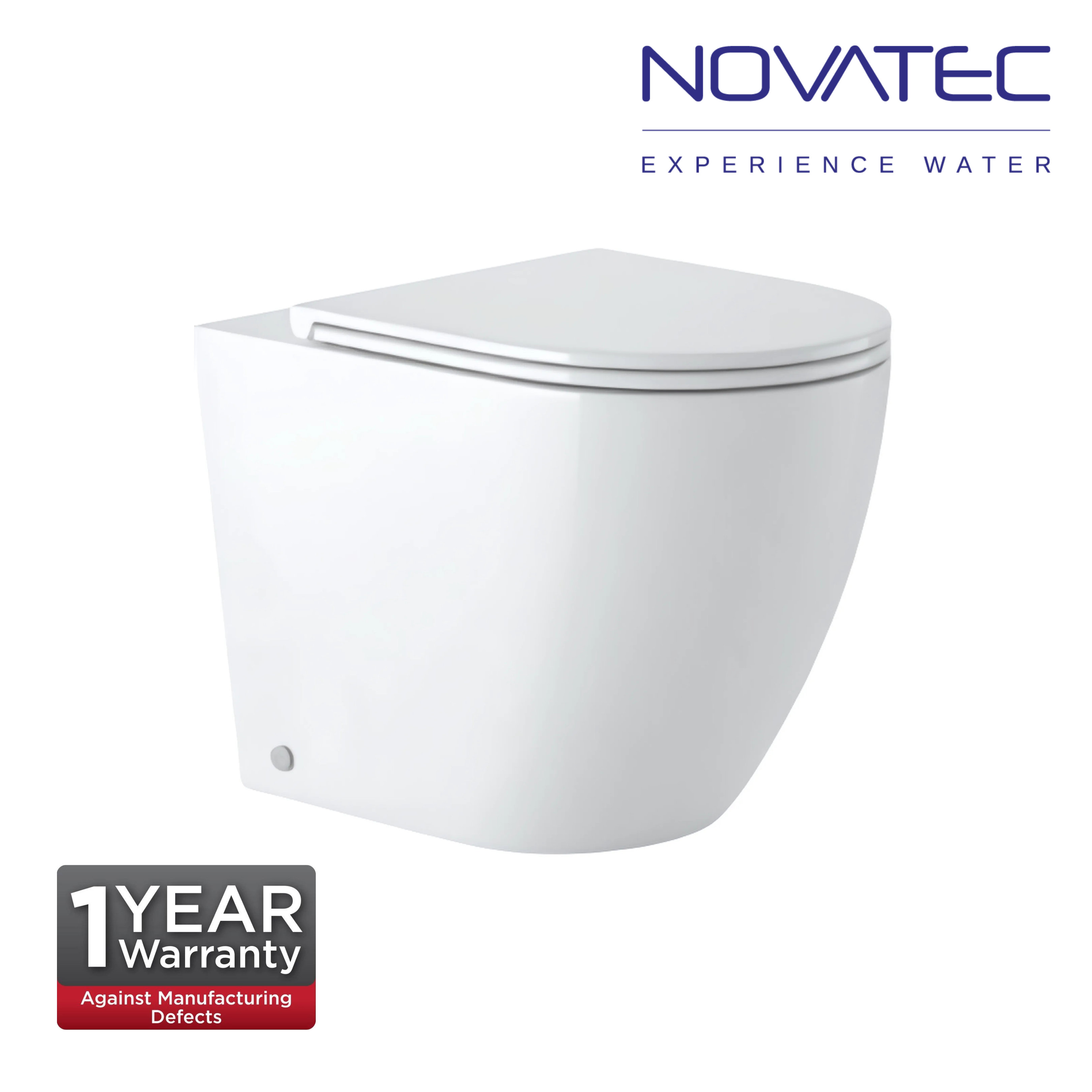 Novatec SW Wilona Back To Wall Rimless WashDown  Pedestal Water Closet ( P )